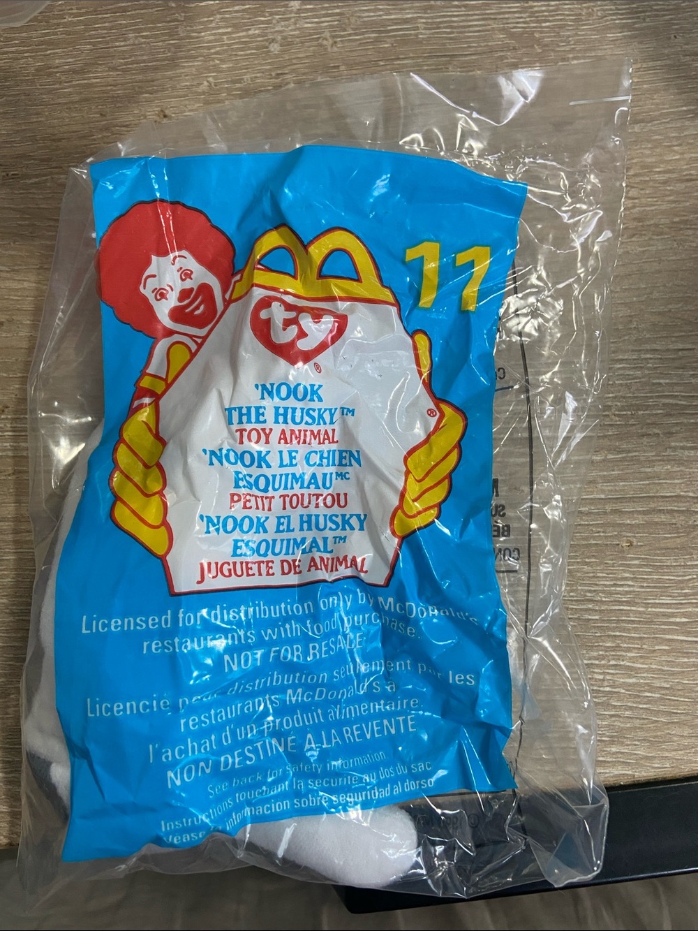 NIP Sealed Ty Teenie Beanie Babies Nook the Huskey McDonalds Toy Animal VTG 1999